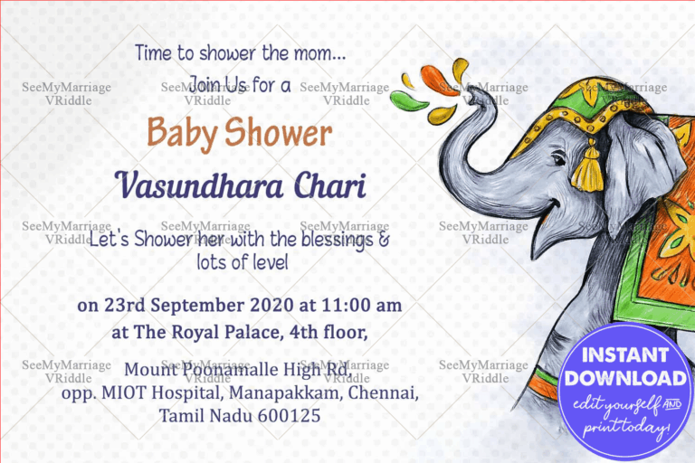 Va?aikappu_tamil Seemantham Invitation_e Card