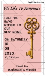 We Have Moved To Our New Home Housewarming Announcement Card