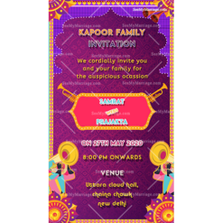 Shadi Aur Shahanai Hindu Wedding Invitation Card | ID: ec_11012