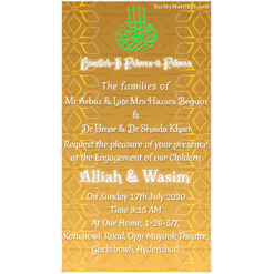 Muslim Whatsapp Engagement Save The Date Invite Card