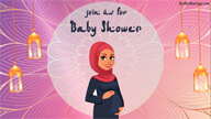 Cute Little Baby Is On The Way Muslim Baby Shower Invitation Video | ID: 11612