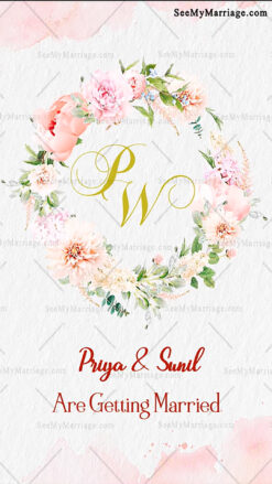 North Indian Watercolor Wedding Invitation Video | ID: 11618