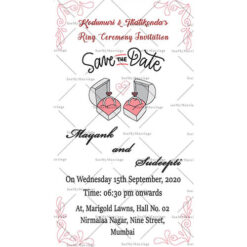 Ready To Get Hitched White Background Floral Bordered Cartoon Theme Engagement Invitation Video