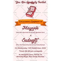 We Are Getting Engaged Lovely Pink Theme Floral Background Engagement Invitation Ecard With Wedding Rings