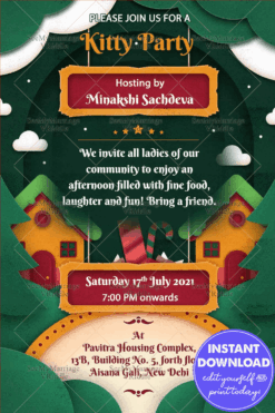 A Party House_kitty Party Invitation