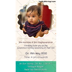 North Indian Theme Hindu Naming Ceremony E Card