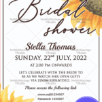 Sun Flower Valley Bridal Shower Invitation Card