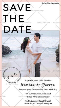 Symbol Of Love Simple Save The Date Wedding Ecard
