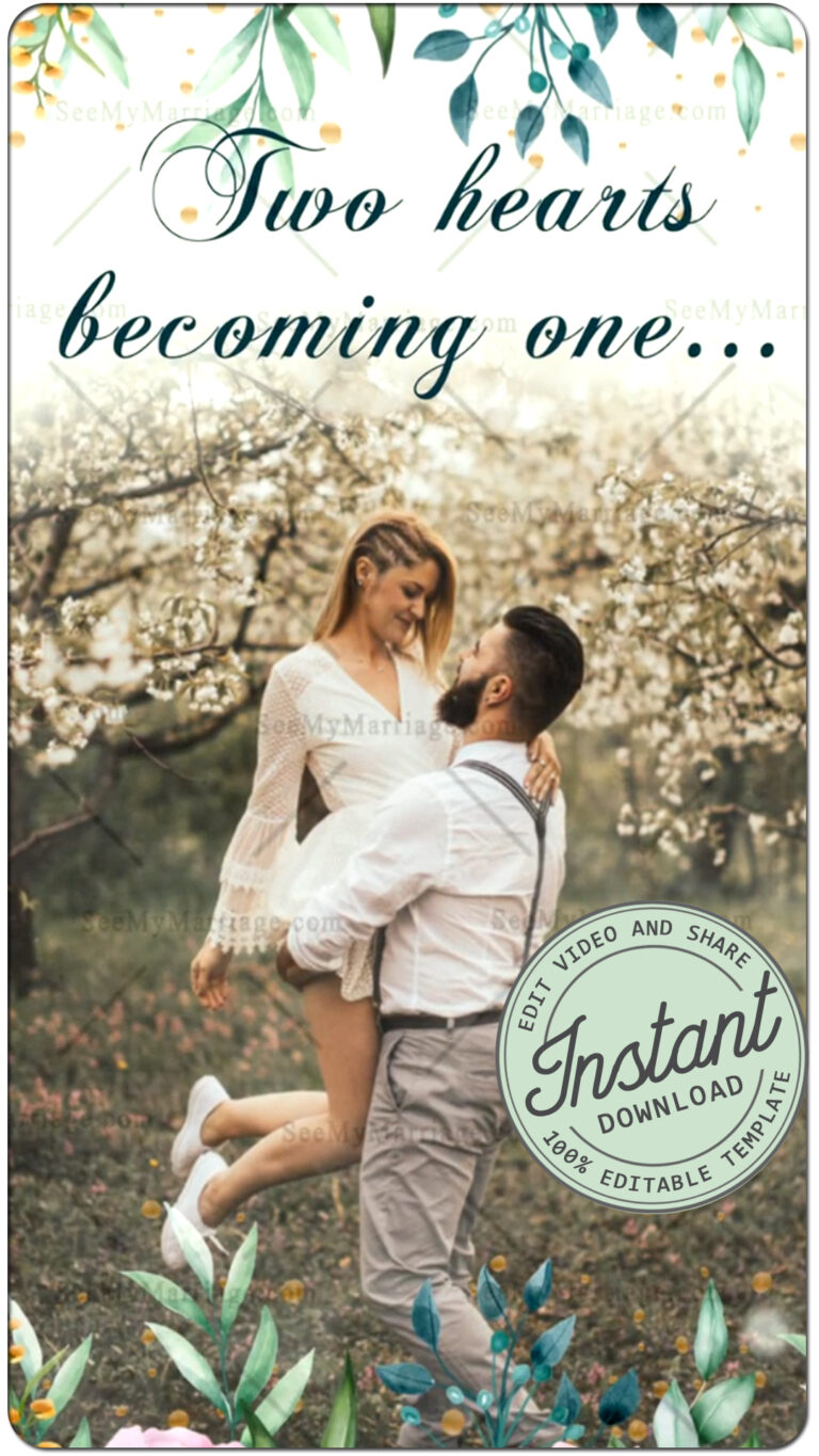 Two Love As One Western Wedding Video Invitation