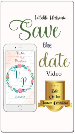 Wedding Blossoms Western Wedding Video Invitation | ID: 11662