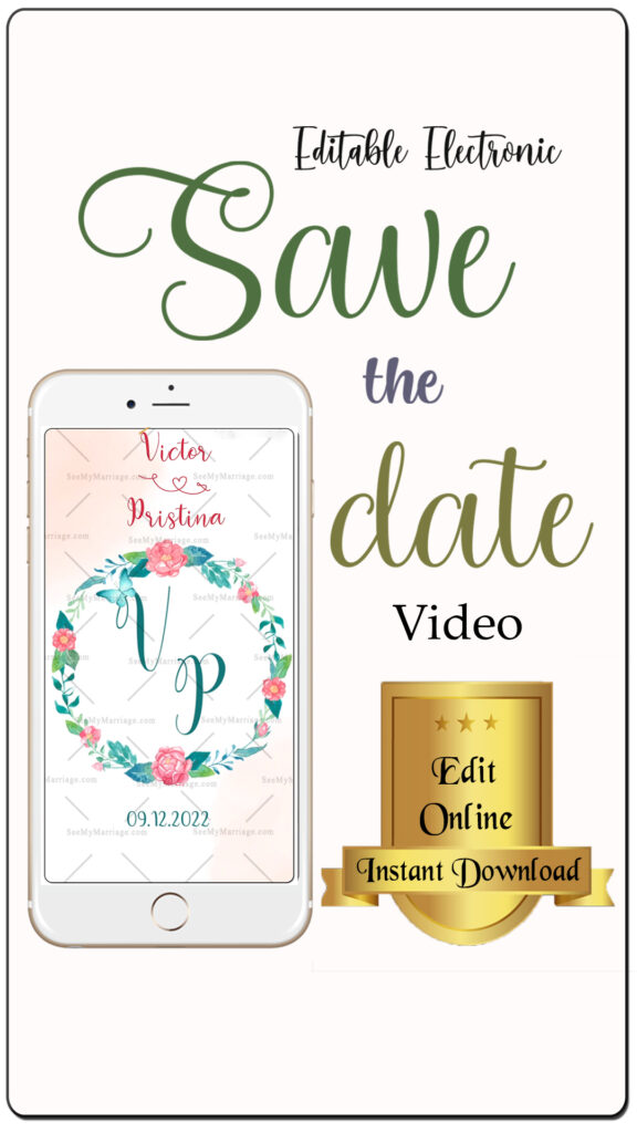 Wedding Blossoms Western Wedding Video Invitation | ID: 11662