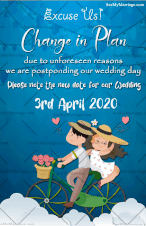 change in wedding date, New wedding date, Wedding date announcement, New save the date, save the new date, change in plan, save the date