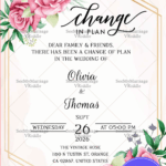 Change In Plan, Change In Wedding Date Announcement E Card | ID: ec_11067