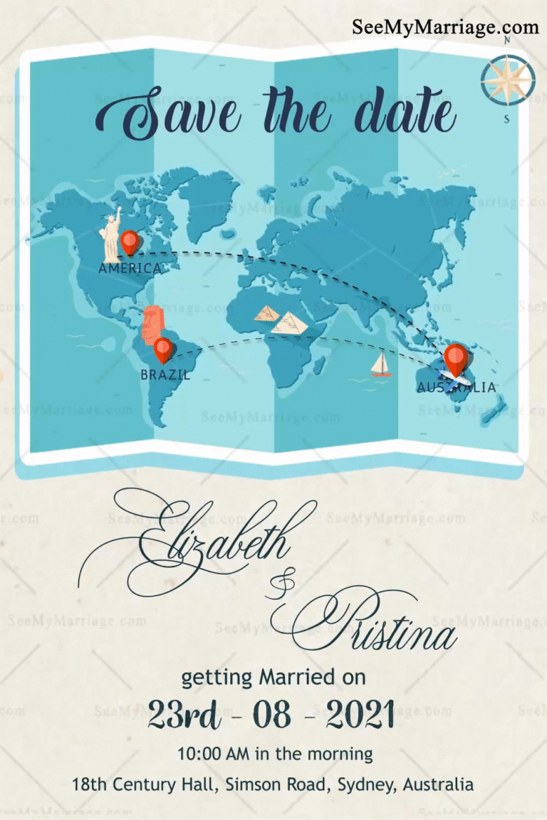 Our Destination Wedding Save The Date Animated Gif