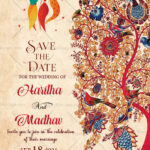 Radha Krishna Theme Wedding Save The Date Card Version 1 Card