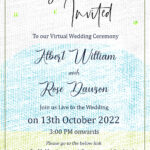 Simple White Theme Virtual Wedding Invitation Card