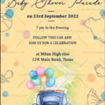 Baby Parade Balloons And Car Theme Baby Shower Animated Gif | ID: 11693