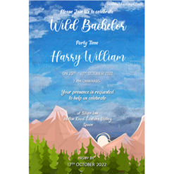 Wild Fun Bachelor Party Invitation Card Automation