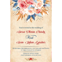 Rusty Floral Wedding Card Automation