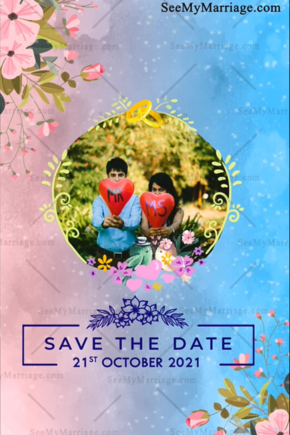simple elegant engagement card, engagement video, save the date engagement