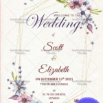 A Flower Bokeh London Wedding Invitation Card