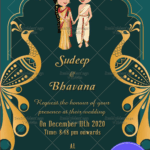 Traditional Kannada Wedding Invitation Card, Golden Peacock Designs | ID: ec_11127