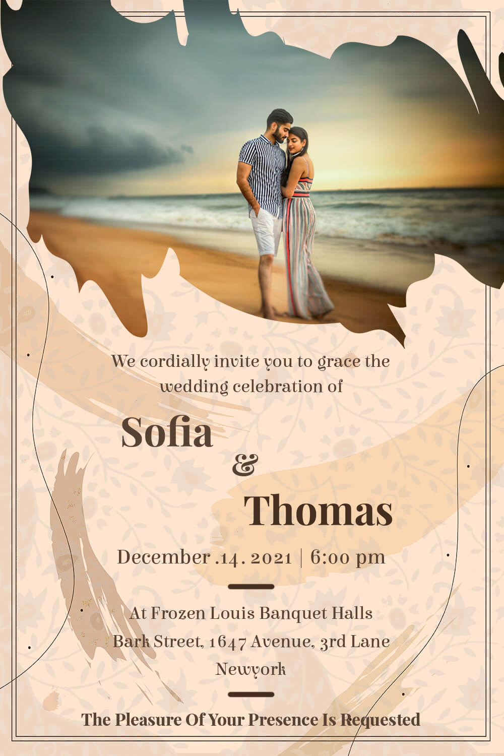 Vintage Western Wedding Invitation Card