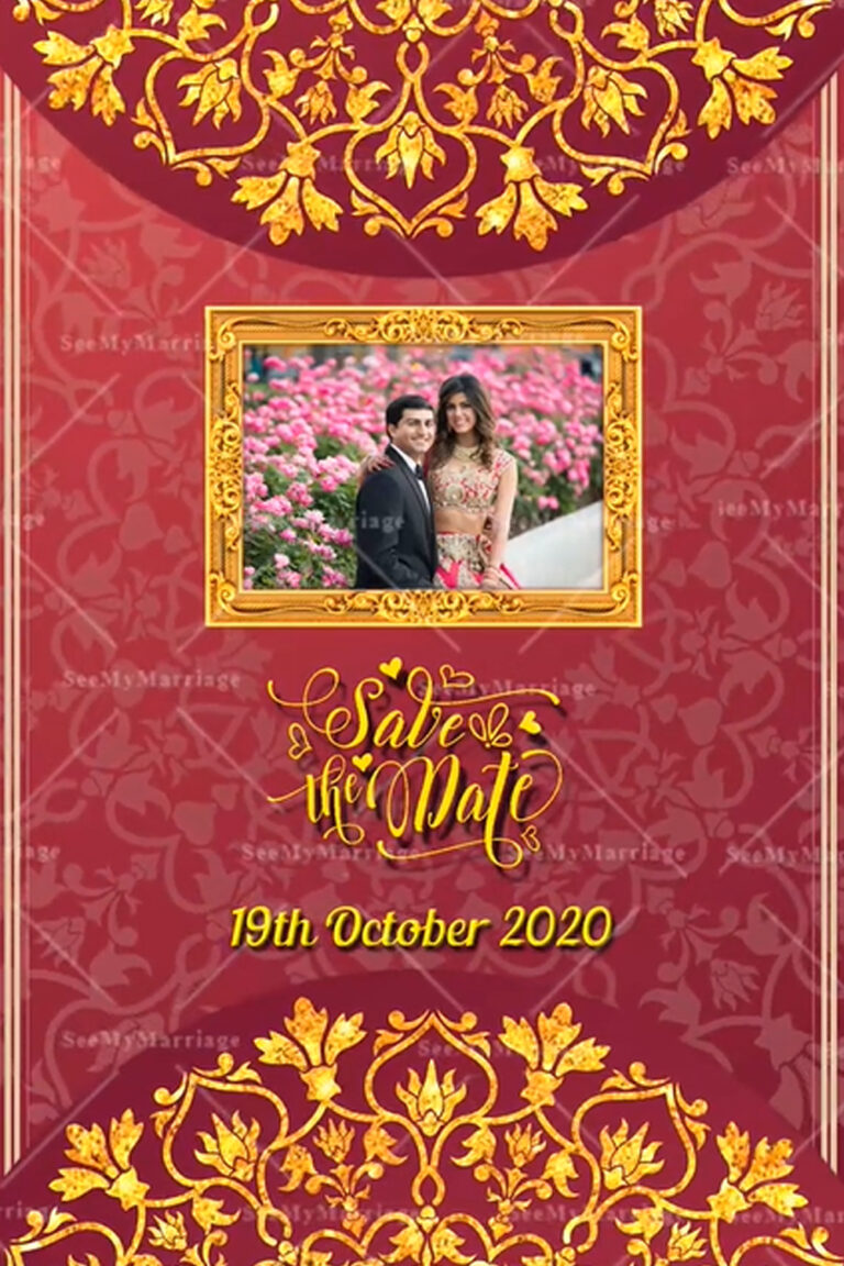 Mangal Shuruvaad Traditional Red Theme Wedding Invitation With Rotating Mandala Designs | ID: 11790