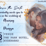 Blue Theme Western Wedding Gif Save The Date With Photo | ID: 11791
