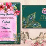 Fairytale Wedding Invitation Card, Pink And Green Theme, Pastel Colors Floral Save The Date Suite | ID: ec_11154