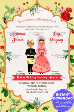 Udangan Pernikahan Indonesian Wedding Invitation Card