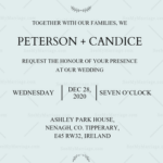 Simple Wedding Day Invitation Card