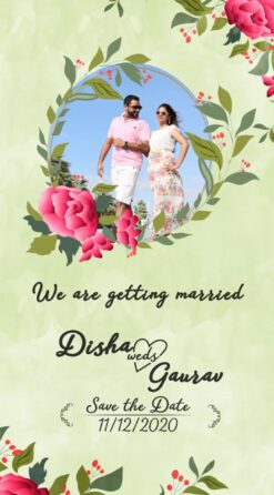 Caricature Cartoon Character Engagement Haldi Mehendi Wedding Traditional Invite | ID: 11815