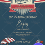Retro Theme Retirement Party Invitation Card