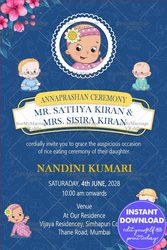 A Cute Annaprashan Ceremony Invitation Card