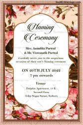 Colorful Boarder Naming Ceremony Invitation Card