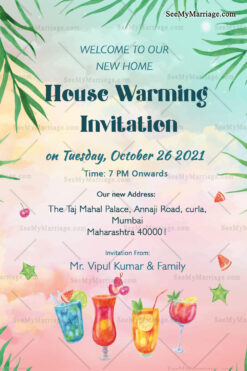 Cozy Warm Housewarming Party Invitation Card