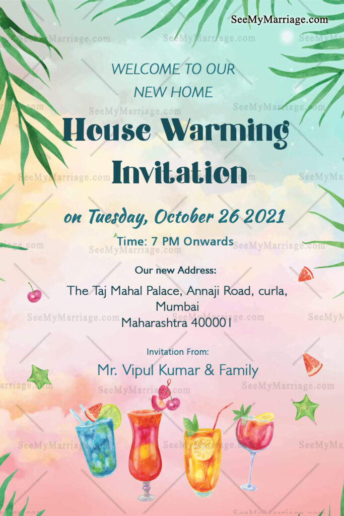 Cozy Warm Housewarming Party Invitation Card