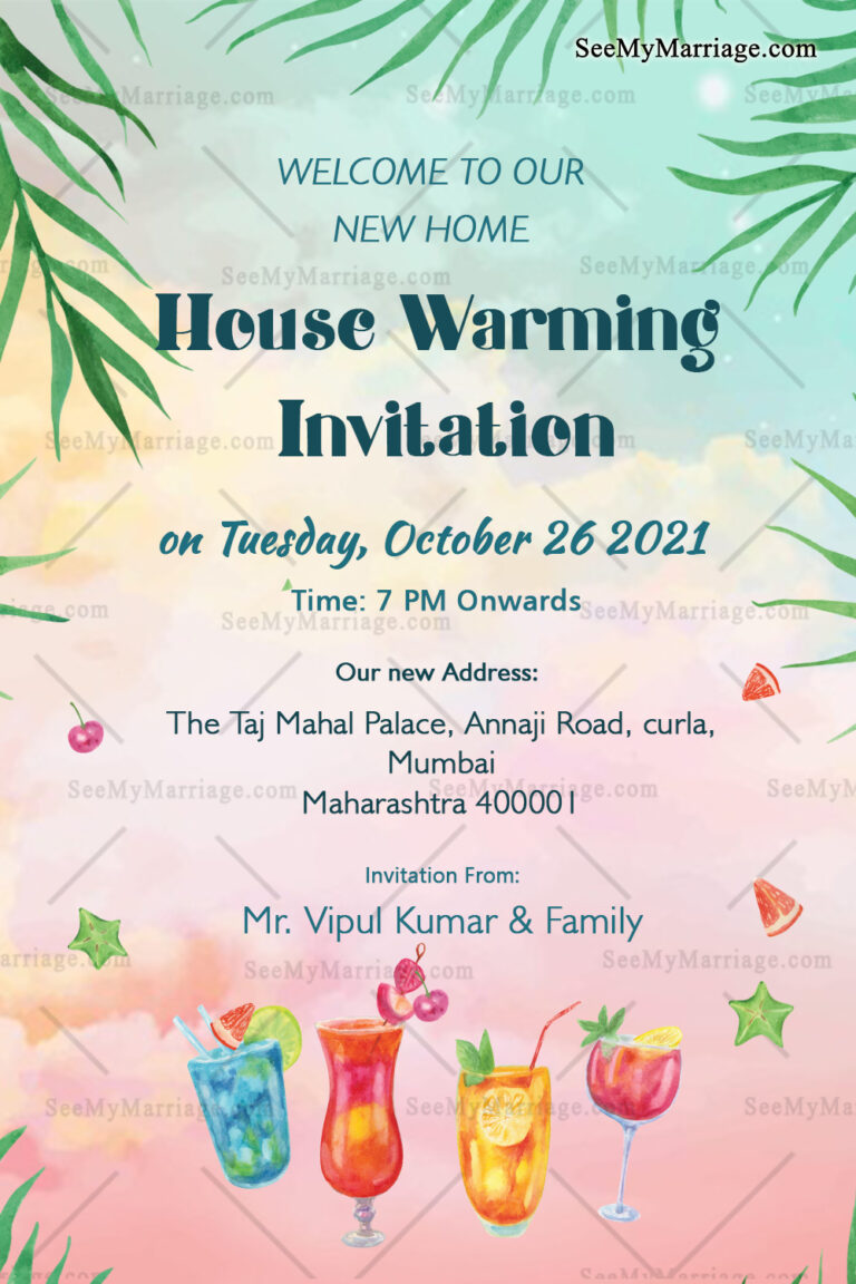 Cozy Warm Housewarming Party Invitation Card