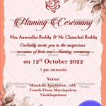 Floral Theme Unique Naming Ceremony Invitation Card