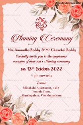 Floral Theme Unique Naming Ceremony Invitation Card