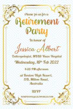 Golden Boarder Retirement Party Card