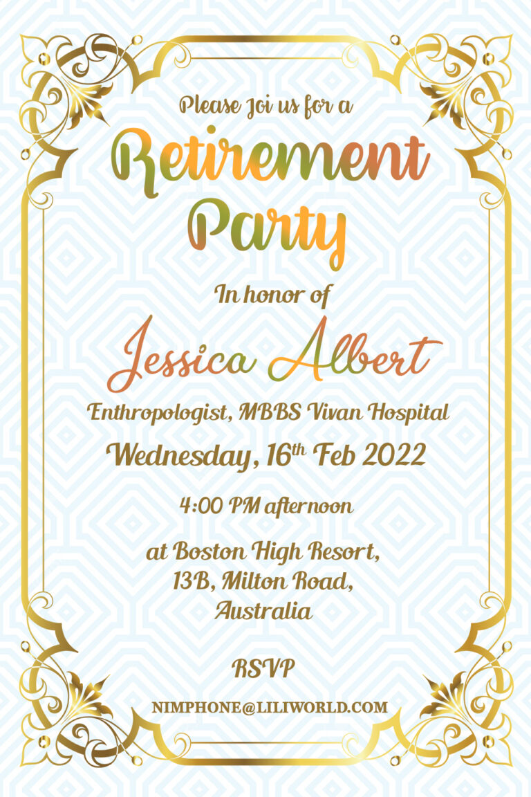 Golden Boarder Retirement Party Card
