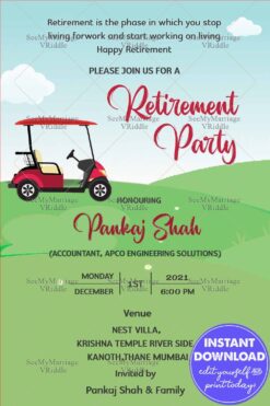 Golf Theme Retirement Party Invitation Ecard