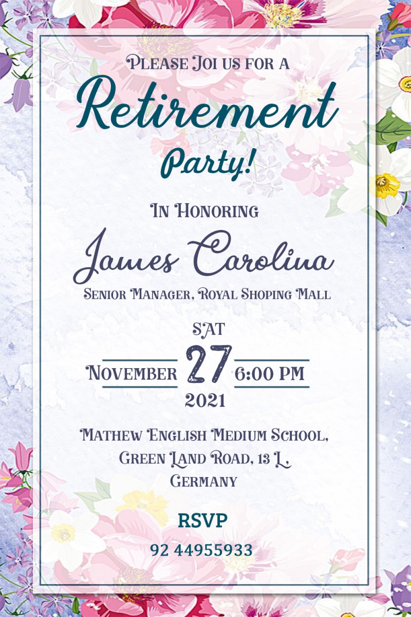 Good Job Retirement Party Invitation Card – SeeMyMarriage