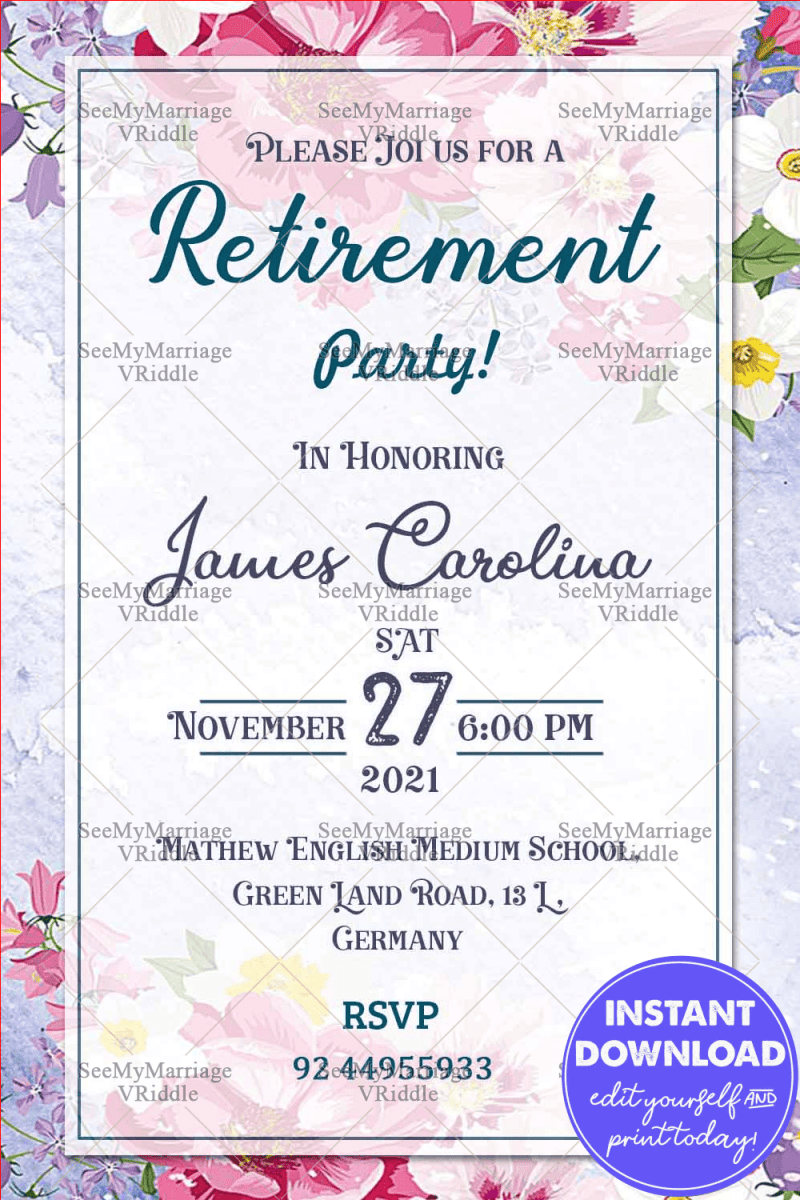 Good Job Retirement Party Invitation Card – SeeMyMarriage