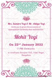 Mandala Theme Upnayanam Invitation Card