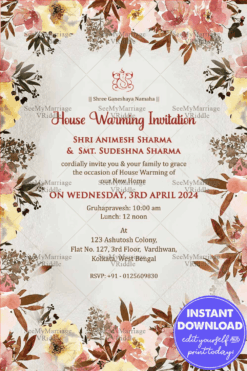 New Homecoming Housewarming Invitation Card