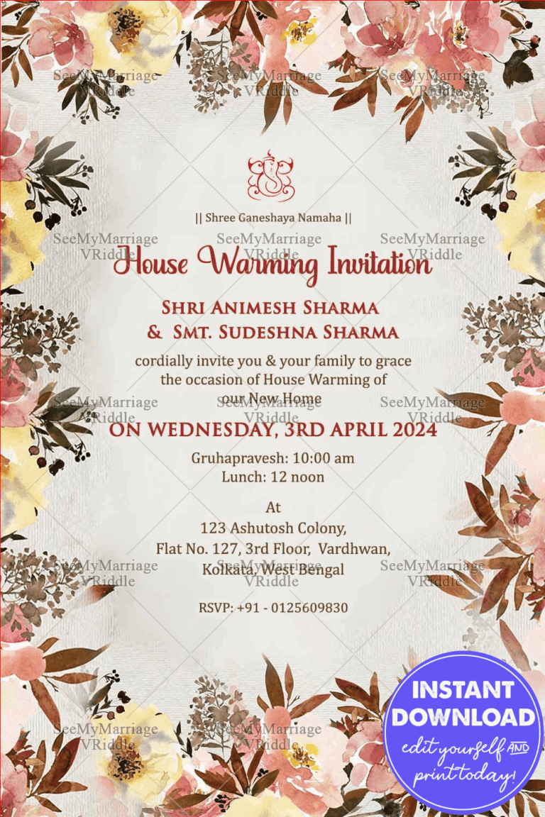 New Homecoming Housewarming Invitation Card