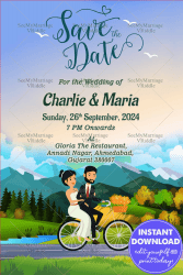 Ride to the Save The Date Invitation Card Wedding Final